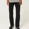 Black No Fade Straight Jeans