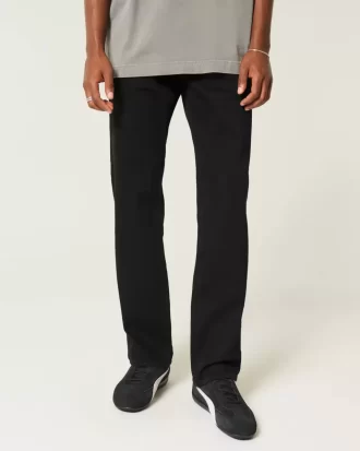 Black No Fade Straight Jeans
