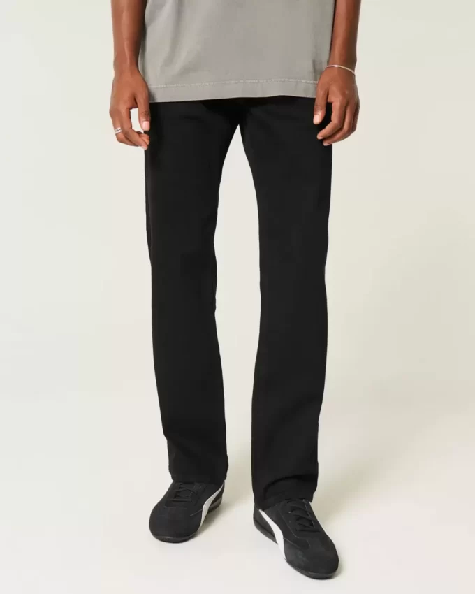 Black No Fade Straight Jeans