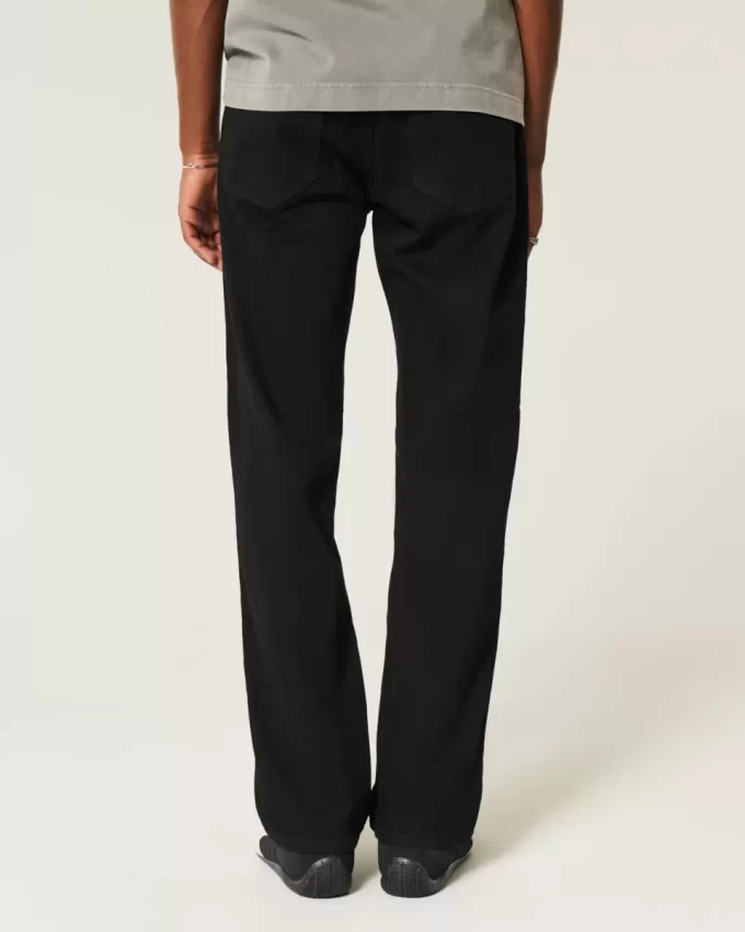 Black No Fade Straight Jeans