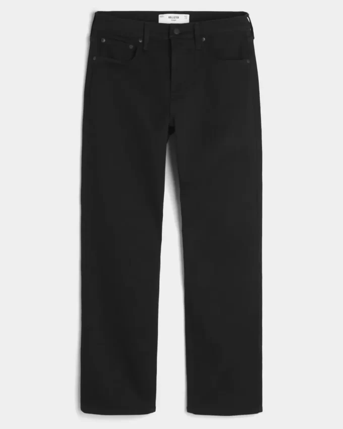 Black No Fade Straight Jeans
