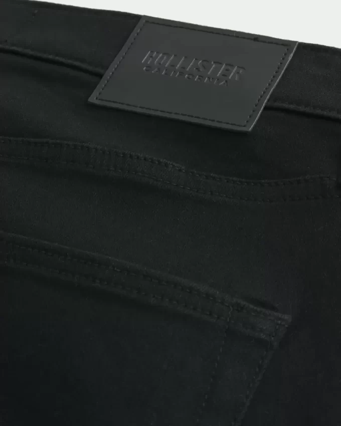Black No Fade Straight Jeans