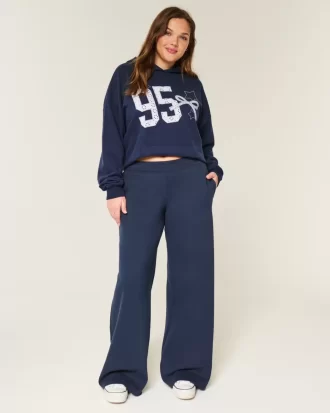 Bow Graphic Baggy Sweatpants