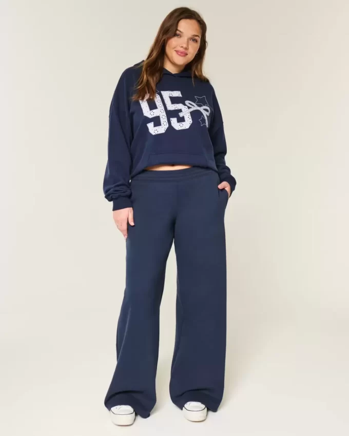Bow Graphic Baggy Sweatpants