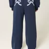 Bow Graphic Baggy Sweatpants