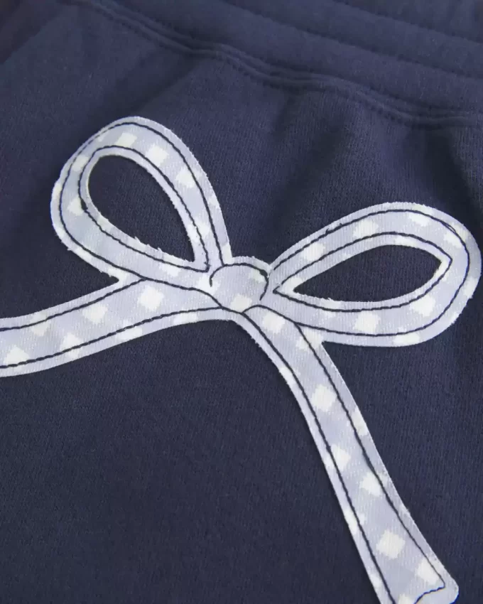 Bow Graphic Baggy Sweatpants