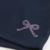 Bow Graphic Fleece Mini Shorts