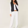 Bow Pattern Puffer Vest