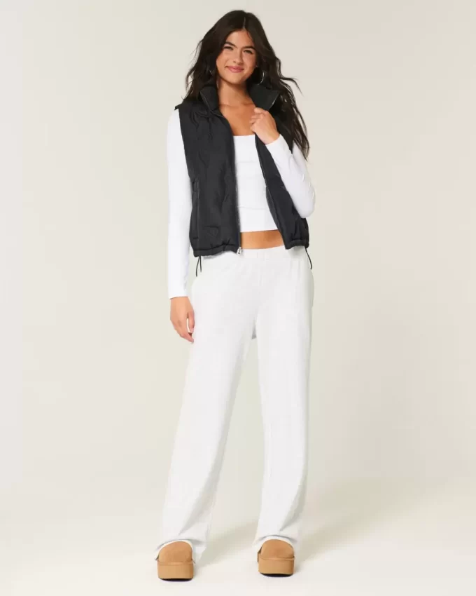Bow Pattern Puffer Vest