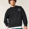 Boxy Atlas Bronze Gym Graphic Crew Sweatshirt