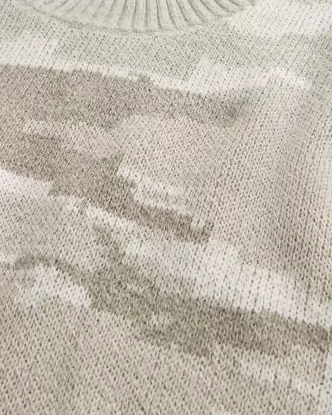 Boxy Camo Crew Sweater