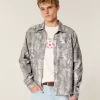 Boxy Camo Flannel Shirt