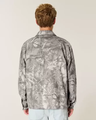 Boxy Camo Flannel Shirt