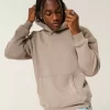 Boxy Contrast Stitch Hoodie