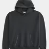 Boxy Contrast Stitch Hoodie