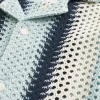 Boxy Crochet-Style Short-Sleeve Shirt
