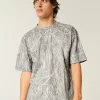 Boxy Crop Heavyweight Camo Crew T-Shirt