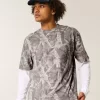 Boxy Crop Heavyweight Camo Crew T-Shirt