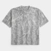 Boxy Crop Heavyweight Camo Crew T-Shirt