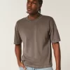 Boxy Crop Heavyweight Washed Crew T-Shirt