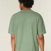 Boxy Crop Heavyweight Washed Crew T-Shirt