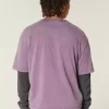 Boxy Crop Heavyweight Washed Crew T-Shirt