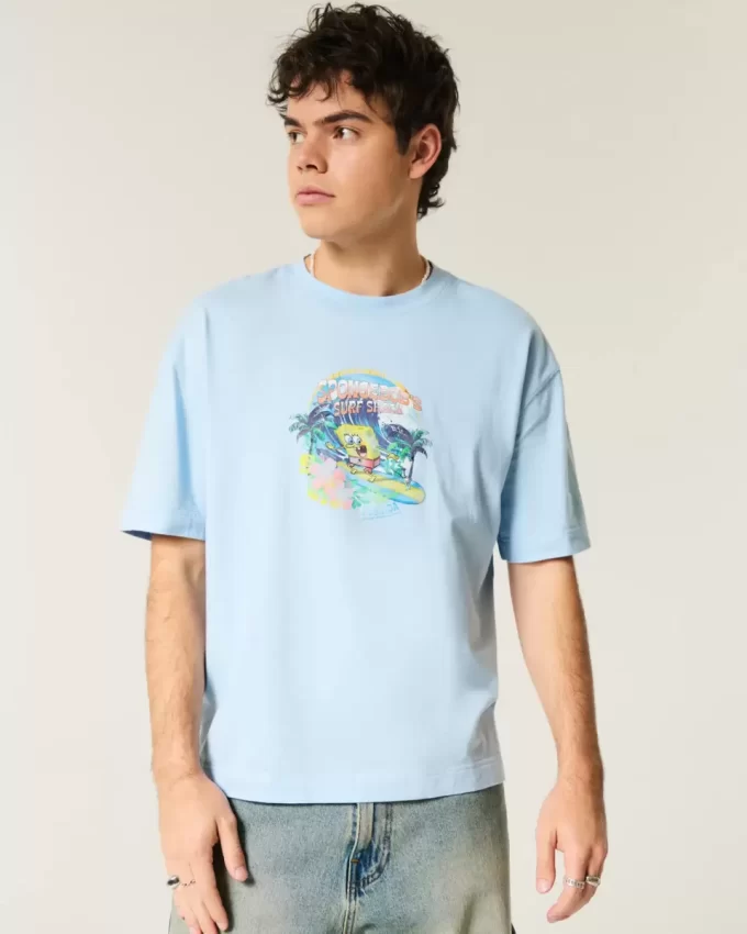 Boxy Crop SpongeBob SquarePants Graphic Tee