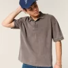 Boxy Crop Washed Polo