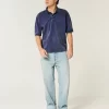 Boxy Crop Washed Polo