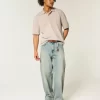 Boxy Crop Washed Polo