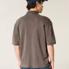 Boxy Crop Washed Polo