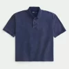 Boxy Crop Washed Polo