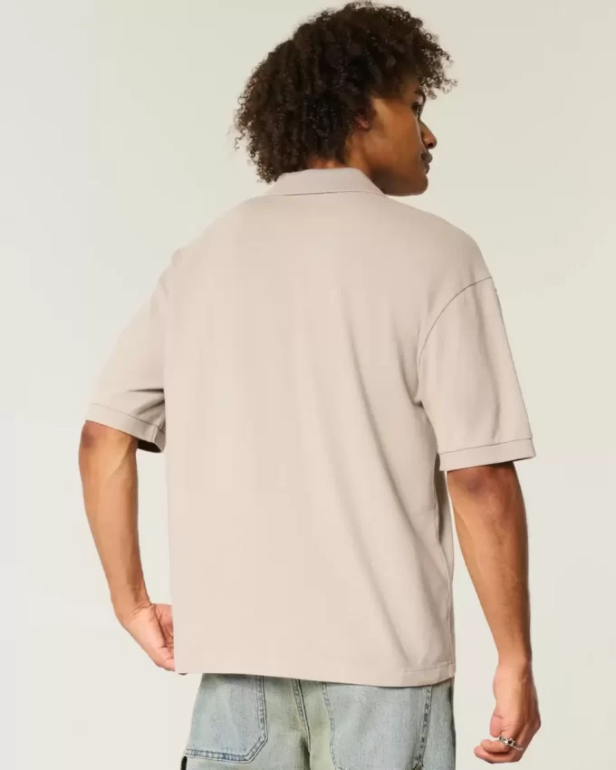 Boxy Crop Washed Polo