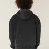 Boxy Embroidered Graphic Hoodie