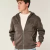 Boxy Flame Graphic Zip-Up Hoodie
