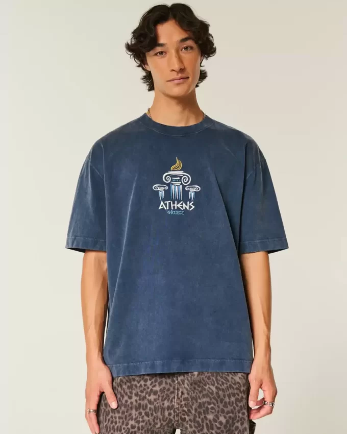 Boxy Heavyweight Athens Graphic Tee