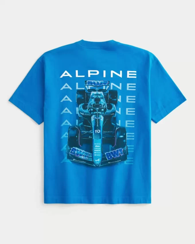 Boxy Heavyweight BWT Alpine F1 Team Graphic Tee
