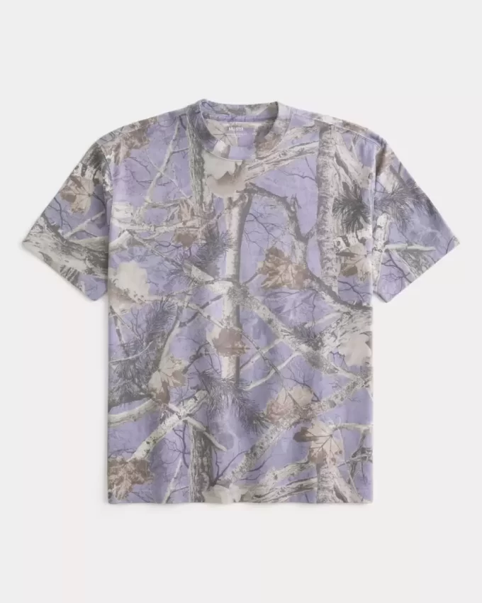Boxy Heavyweight Camo Crew T-Shirt