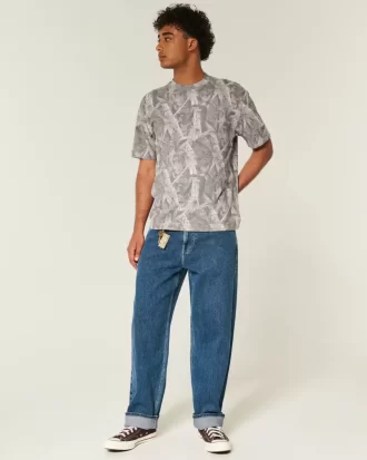 Boxy Heavyweight Camo Crew T-Shirt