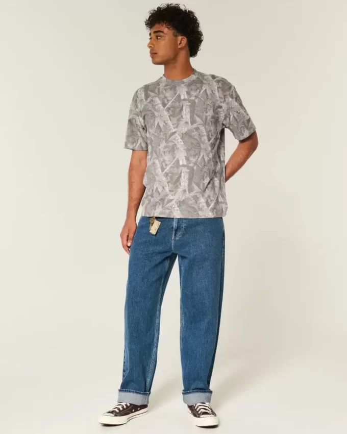 Boxy Heavyweight Camo Crew T-Shirt