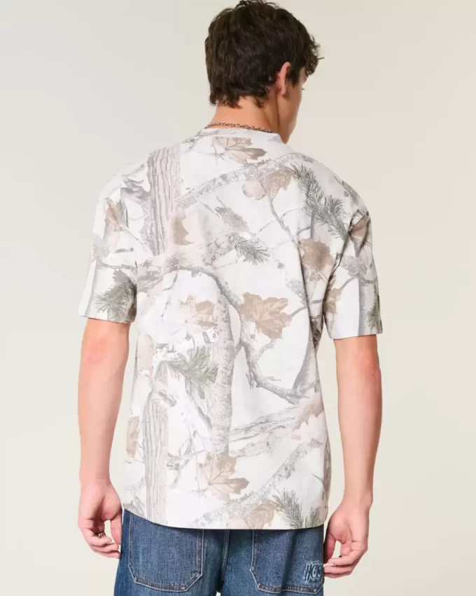 Boxy Heavyweight Camo Crew T-Shirt