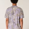Boxy Heavyweight Camo Crew T-Shirt