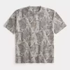 Boxy Heavyweight Camo Crew T-Shirt