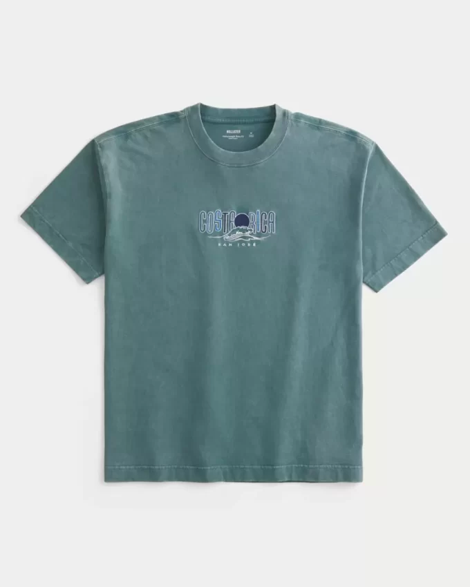 Boxy Heavyweight Costa Rica Graphic Tee