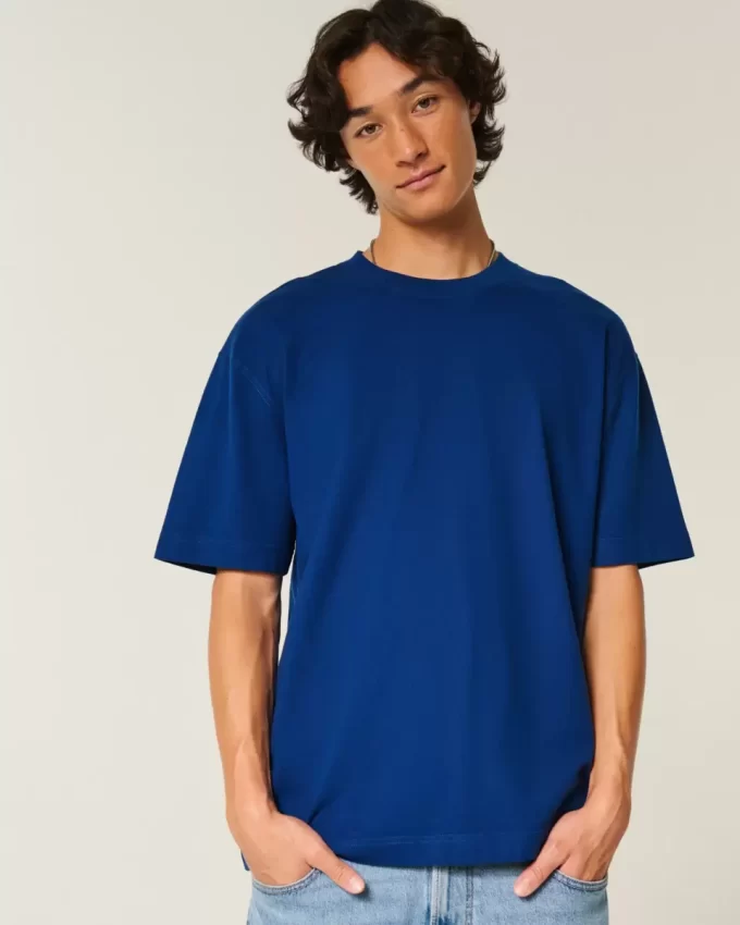 Boxy Heavyweight Cotton Crew T-Shirt