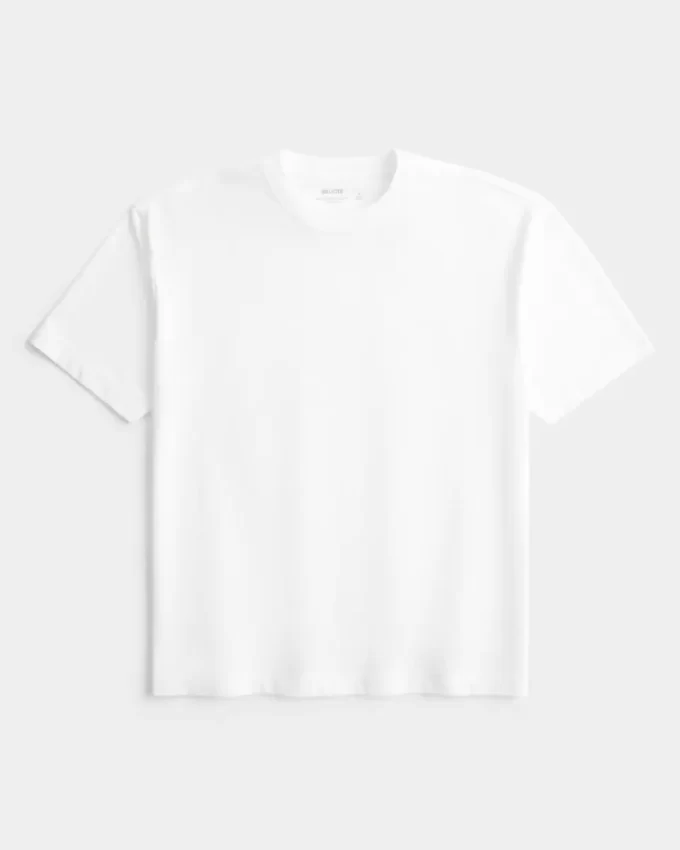 Boxy Heavyweight Cotton Crew T-Shirt