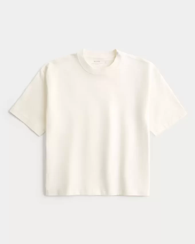 Boxy Heavyweight Crop Crew T-Shirt