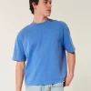 Boxy Heavyweight Crop Washed Crew T-Shirt