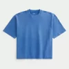 Boxy Heavyweight Crop Washed Crew T-Shirt