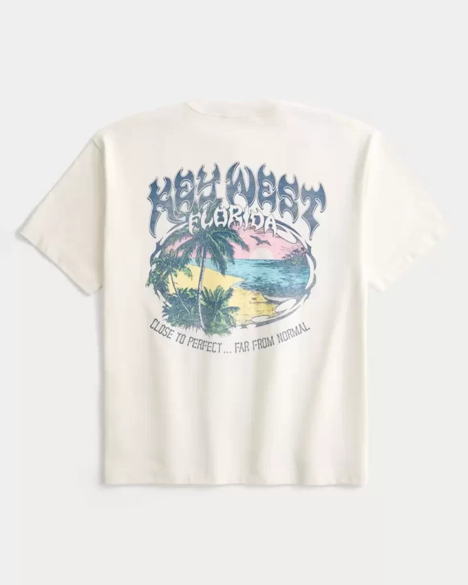 Boxy Heavyweight Key West Graphic Tee